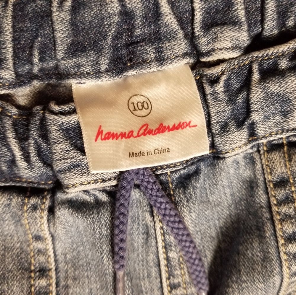 2009 vguc Hanna Andersson jeans size 100 4t gender neutral boy girl - Picture 5 of 11